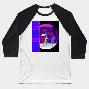 Abstract Stand Up Comedian Baseball T-Shirt